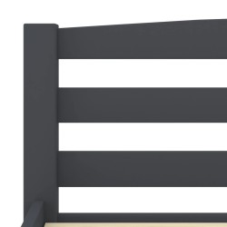Cadre de lit sans matelas gris foncé pin massif 100x200 cm 