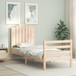 Cadre de lit sans matelas bois massif 