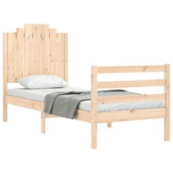 Cadre de lit sans matelas bois massif 