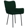 Chaises à manger lot de 2 Vert foncé Velours 