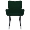 Chaises à manger lot de 2 Vert foncé Velours 