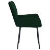 Chaises à manger lot de 2 Vert foncé Velours 