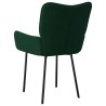 Chaises à manger lot de 2 Vert foncé Velours 