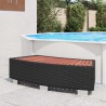 Marche de spa Résine tressée 92 x 45 x 25 cm Noir 