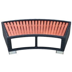 Marche de spa Résine tressée 92 x 45 x 25 cm Noir 
