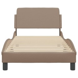 Cadre de lit sans matelas cappuccino 80x200 cm similicuir 