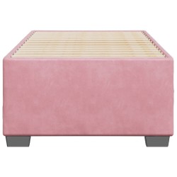 Cadre de lit sans matelas rose 100x200 cm velours 