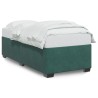 Cadre de lit sans matelas vert foncé 100x200 cm velours 