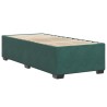 Cadre de lit sans matelas vert foncé 100x200 cm velours 
