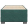 Cadre de lit sans matelas vert foncé 100x200 cm velours 
