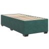 Cadre de lit sans matelas vert foncé 100x200 cm velours 