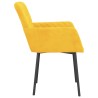Chaises à manger lot de 2 Jaune Velours 