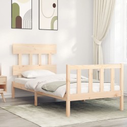 Cadre de lit sans matelas 100x200 cm bois massif de pin 