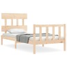 Cadre de lit sans matelas 100x200 cm bois massif de pin 