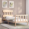 Cadre de lit sans matelas 100x200 cm bois massif de pin 