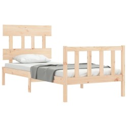 Cadre de lit sans matelas 100x200 cm bois massif de pin 