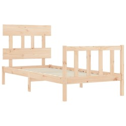 Cadre de lit sans matelas 100x200 cm bois massif de pin 