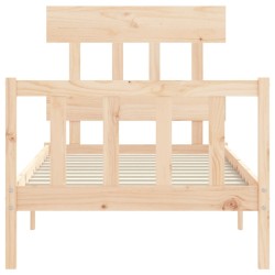 Cadre de lit sans matelas 100x200 cm bois massif de pin 