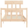 Cadre de lit sans matelas 100x200 cm bois massif de pin 