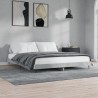 Cadre de lit sans matelas gris béton 140x200 cm 