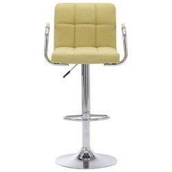 Chaises de bar lot de 2 vert tissu 