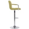 Chaises de bar lot de 2 vert tissu 