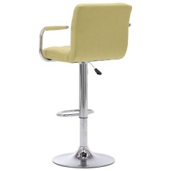 Chaises de bar lot de 2 vert tissu 