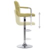Chaises de bar lot de 2 vert tissu 