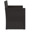 Banc de jardin avec coussins Noir 105 cm Résine tressée 