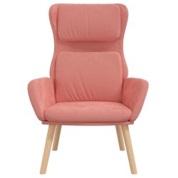Chaise de relaxation Rose Velours 