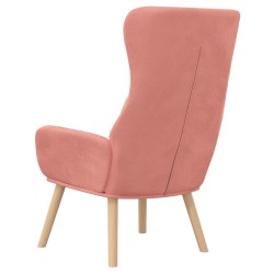 Chaise de relaxation Rose Velours 
