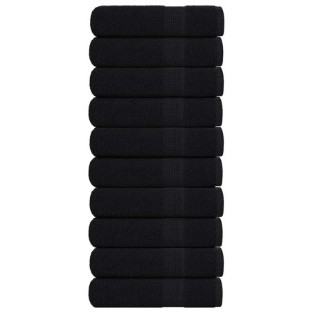 Serviettes de bain 10 pcs noir 100x150 cm 360 g/m² 100% coton 