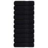 Serviettes de bain 10 pcs noir 100x150 cm 360 g/m² 100% coton 