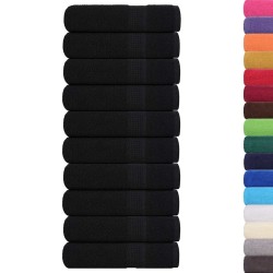 Serviettes de bain 10 pcs noir 100x150 cm 360 g/m² 100% coton 