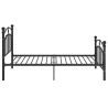 Cadre de lit sans matelas noir métal 100x200 cm 