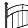 Cadre de lit sans matelas noir métal 100x200 cm 