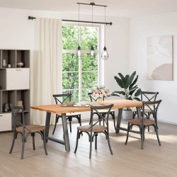 Pieds de table à manger en forme de A 2 pièces Anthracite 100 x (72-73) cm Acier 