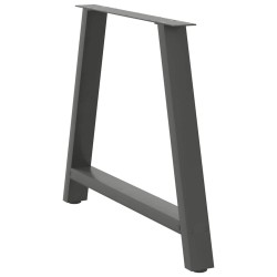 Pieds de table à manger en forme de A 2 pièces Anthracite 100 x (72-73) cm Acier 