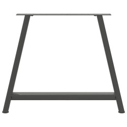 Pieds de table à manger en forme de A 2 pièces Anthracite 100 x (72-73) cm Acier 