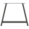 Pieds de table à manger en forme de A 2 pièces Anthracite 100 x (72-73) cm Acier 