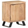Table de chevet 40x30x50 cm Bois d'acacia avec bord naturel 