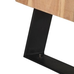 Table de chevet 40x30x50 cm Bois d'acacia avec bord naturel 