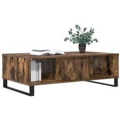 Table basse chêne fumé 104x60x35 cm bois d'ingénierie 