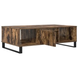 Table basse chêne fumé 104x60x35 cm bois d'ingénierie 