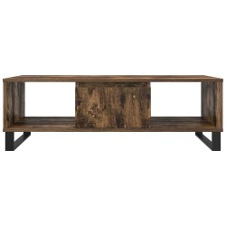 Table basse chêne fumé 104x60x35 cm bois d'ingénierie 