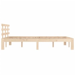 Cadre de lit sans matelas bois massif 120x200 cm 