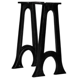 Pied de banc 2 pcs Base voûtée Cadre en A Fonte 
