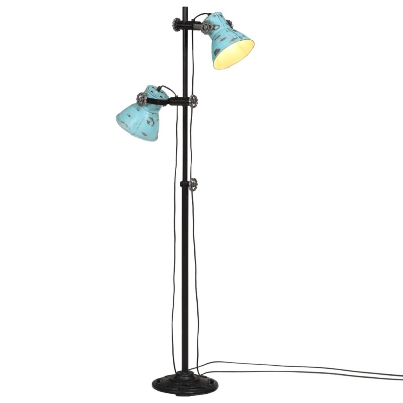 Lampadaire 25 W bleu délavé 25x25x90/140 cm E27 