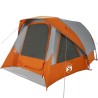 Tente de cabine familiale 6 personnes gris orange imperméable 