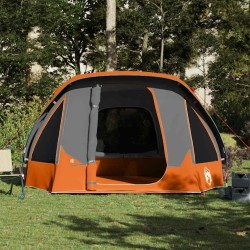 Tente de cabine familiale 6 personnes gris orange imperméable 